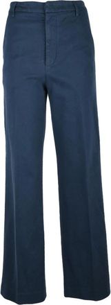 Dondup Dames, Broeken, Blauw, Maat: W24 Katoen