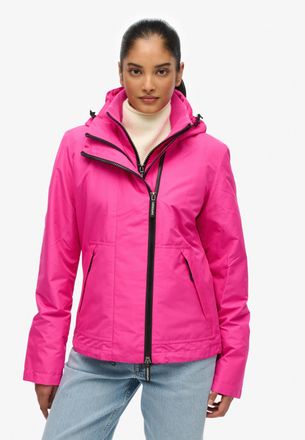 Superdry Outdoorjacke SUPERDRY Hooded Mtn Windbreaker Jkt, Damen, Gr. XXL, hyper magenta pink, Web, Obermaterial: 100% Polyester, unifarben, normal, Jacken Out