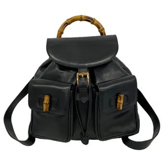 Gucci Black Leather Backpack (Pre-Owned)