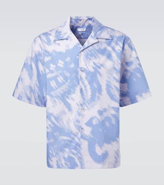 Commas Printed cotton bowling shirt