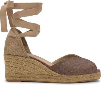 Castaner Schoenen, Dames, Veelkleurig, 38 EU, Jute, Sleehaksandalen MET 7 CM HAK