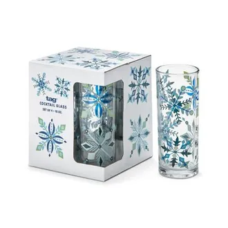 Tag Alpine Glow Blue Snowflake Drinkware Glass Set of Four at Nordstrom