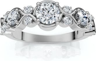 Pompeii3 1/2Ct Minerva Diamond Wedding Anniversary Ring 10k Gold Lab Grown