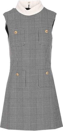 Self Portrait Black And White Sleeveless Dress