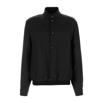 Ermenegildo Zegna Felpa in Seta - - Sweatshirts & Hoodies - Uomo - Nero - L