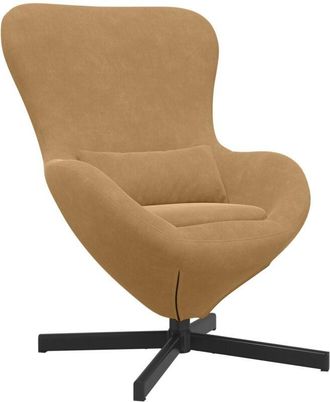 vidaXL Sillón huevo Marrón 63 x 73 x 90 cm Terciopelo vidaXL