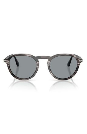 Persol 51mm Phantos Sunglasses in Striped Black And Grey /Blue at Nordstrom