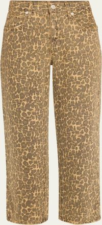 Amo Billie Cropped Leopard Jeans