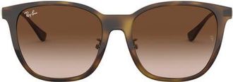 Ray-Ban 55mm Gradient Square Sunglasses in Light Havana /Brown Gradient at Nordstrom