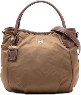 Prada Pre-owned Prada Vitello Daino Trimmed Tessuto Satchel Ladies 1G720IF7ZYQPP8X0