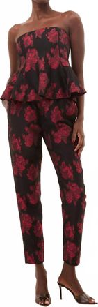 Misa Ria Relaxed Straight Pants In Midnight Rose