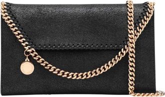Stella McCartney Falabella Wallet W/Chain Bag - Dames - Clutches - Zwart - ONE Size - Katoen - Tassen