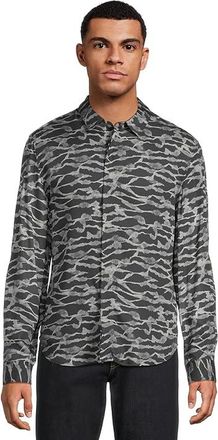 John Varvatos Rodney Shirt W673W25 Mens Clothing Black : XL, Modal