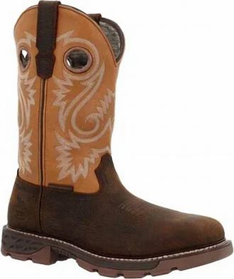 Georgia Boot Mens Carbo-Tec Flx 11 Waterproof Work Boot In Brown