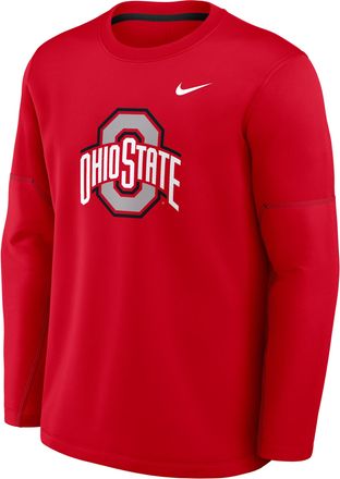 Nike Ohio State Sideline Coaches Nike Mens Therma-FIT College Long-Sleeve T-Shirt in Red | 03BR064YOH-6P4