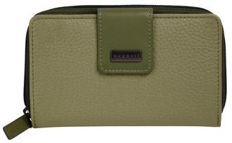 Bugatti Geldb&ouml;rse BUGATTI SINA, Damen, gr&uuml;n, Leder, leicht gl&auml;nzend, unifarben, Kleinlederwaren Geldb&ouml;rse, echt Leder