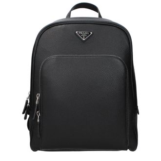 Prada Uomos Zaini E Marsupi In Pelle Nera