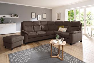 HOME AFFAIRE Ecksofa »Boccaccio L-Form« mit Federkern, incl. Kopfteilverstellung, wahlweise Bettfunktion