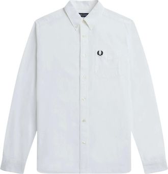 Fred Perry Casual Shirts, male, White, Size: S Classic Oxford Button-Down Shirt