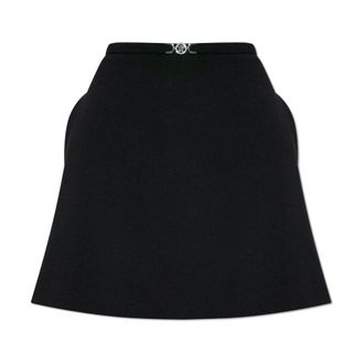 Versace Short Skirts, female, Black, Size: 2XS Short Skirt With Embellishment