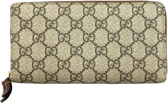 Gucci Beige Gg Supreme Long Wallet (Bi-Fold) (Pre-Owned)