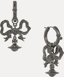 Vivienne Westwood Florindella Earrings -Ruthenium-silver-night-crystal -Ruthenium-silver-night-crystal Women