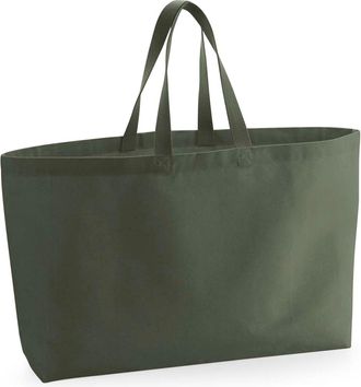 Westford Mill W696 Oversized Canvas Tote Bag - Olive Green