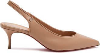 Christian Louboutin Sporty Kate 55 Leather Slingback Pumps - Rose