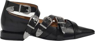 Toga Archives AJ926 zapatos planos toga pulla negro polido