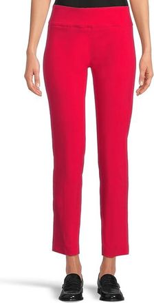 Elliott Lauren Control Stretch Pull-On Ankle Pants with Back Slit detail Womens Casual Pants Red : 10 29, Nylon/Rayon/Spandex