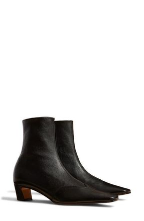 Khaite Nevada Square Toe Bootie in Black at Nordstrom, Size 10.5Us