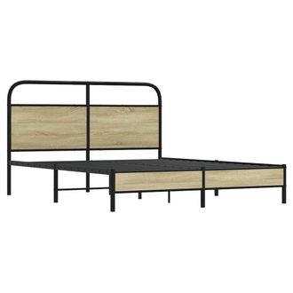 Berkfield Home Elegant Bed Frame without Mattress 160x200 cm Sonoma Oak Engineer in Light Oak