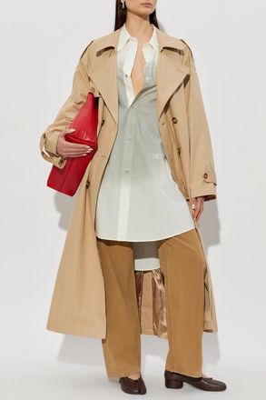 Maison Margiela Trousers With A vintage Effect, Womens, Brown