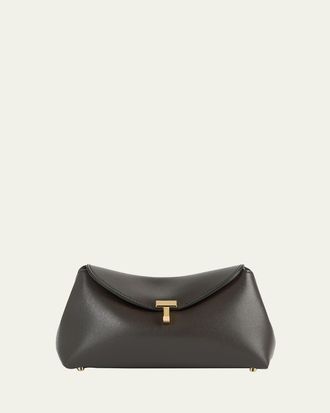 Toteme Mini T-Lock Leather Clutch Bag