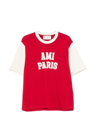 Ami T-shirt in cotone con logo Ami Paris