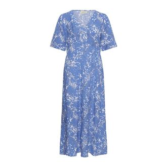 Cream Maxi Jurk - Dames - Maxi kleedjes - Blauw - M - Kleedjes