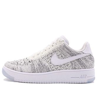 Nike (WMNS) Nike Air Force 1 Flyknit Low Summit White Grey 820256-103