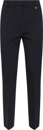 Max Mara Giglio Slim-fit Broek - Dames - Slim Fit Broeken - Blauw - L - Wol - Broeken