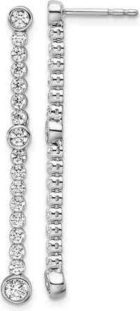 Diamond2Deal 14k White Gold 1 Ct Lab Grown Diamond Drop Dangle Earrings