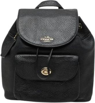 Coach Pre-owned Backpack - Dames - Vintage Rugzakken - Zwart - ONE Size - Leer - Vintage