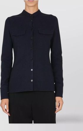 Jil Sander shirt pockets mandarin collar