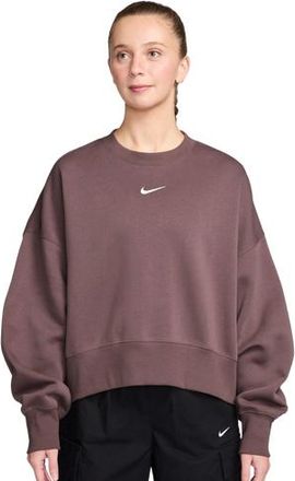 Nike Womens NSW Style Fleece Crew OOS - Tattoo/Sail Size XL
