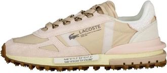 Lacoste Elite Active - Heren - Sneakers - Roze - 41 1/2 EU - Leer - Schoenen