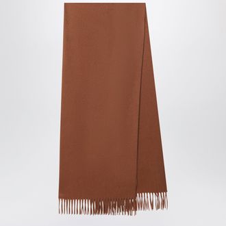 Max Mara Sciarpa color cuoio in cashmere