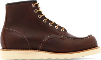 Red Wing Shoes Bruine Enkellaarzen Klassiek Moc Teen - Heren - Veterlaarzen - Bruin - 42 1/2 EU - Leer - Schoenen