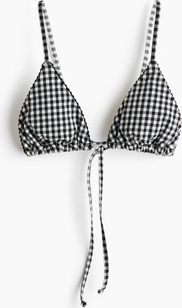 H&M Wattiertes Triangel-Bikinitop - Schwarz