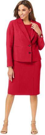 Jessica London Stretch Crepe Single Breasted Jacket Dress in Classic Red at Nordstrom, Size 14