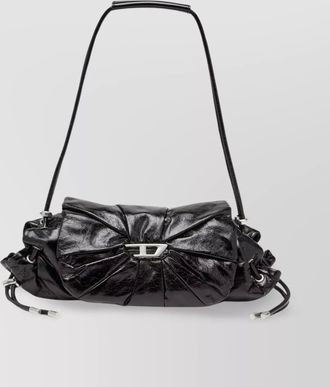 Diesel scrunch-d small leather shoulder bag