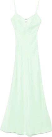 Twin-Set Abito lungo in raso - Verde