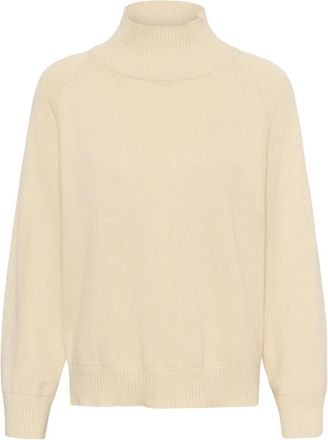 Part Two Charnel Pullover - Dames - Coltruien - Beige - L - Katoen - Truien & Vesten